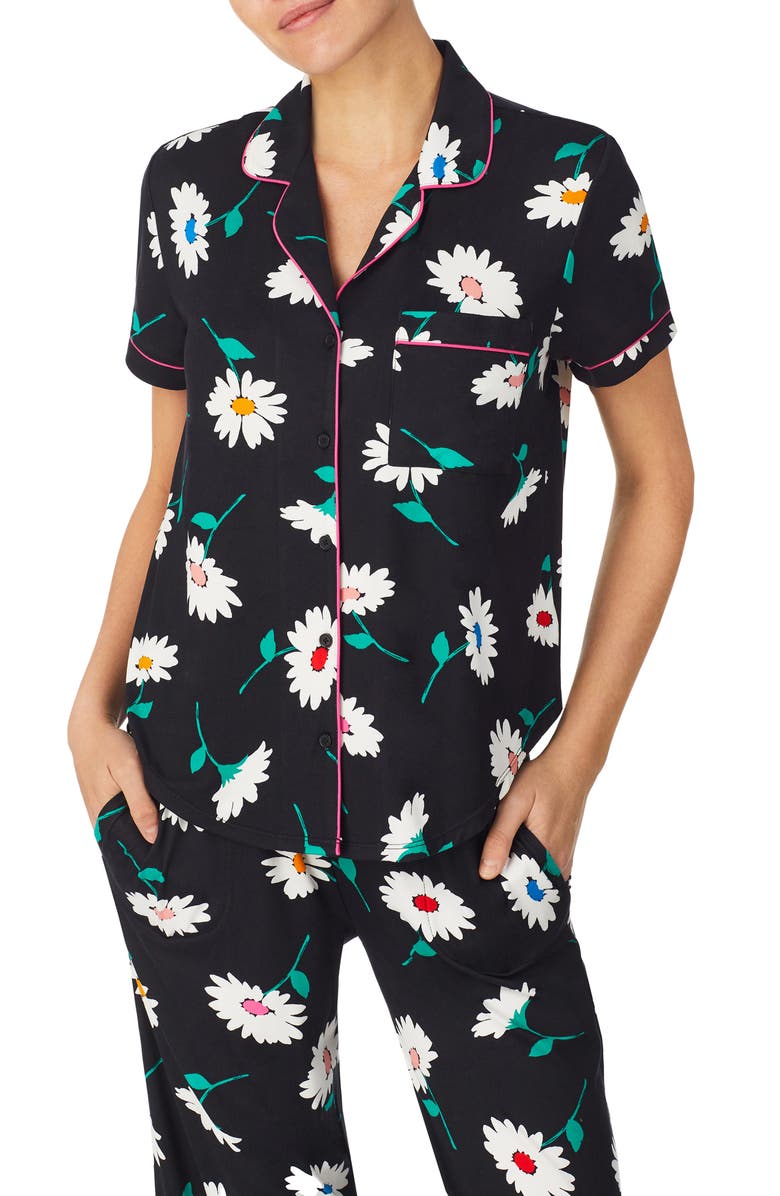 Kate Spade New York print crop pajamas, Alternate, color, 