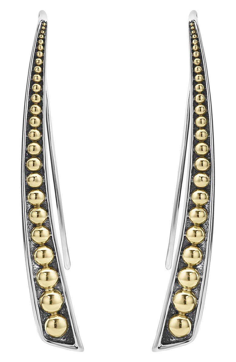 LAGOS Signature Caviar Curved Linear Earrings, Main, color,