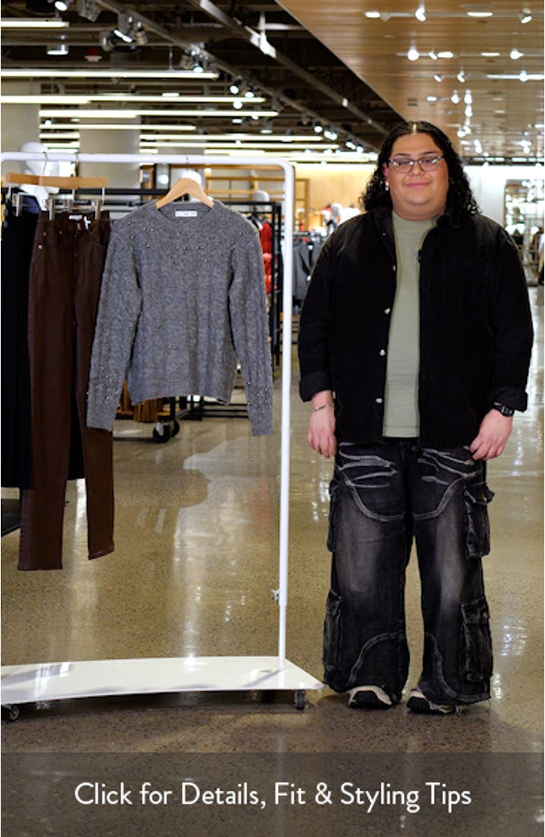 Studded Cable Knit Sweater, sales video thumbnail