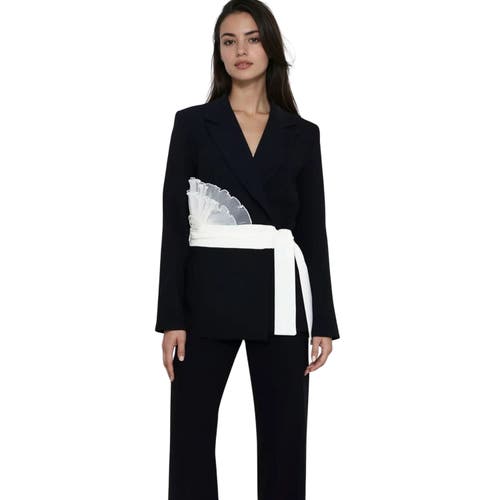 Akalia Roset Blazer With Belt In Black