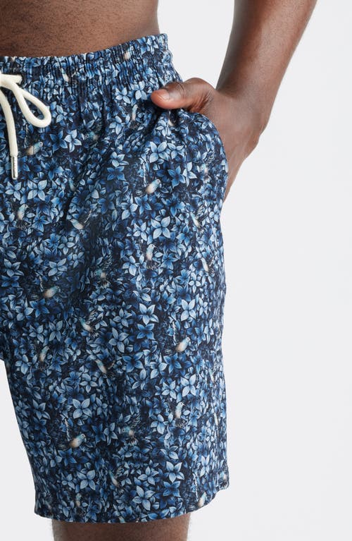Stone Rose Flight & Floral Swim Trunks