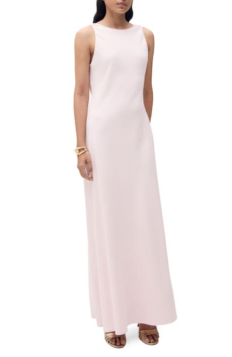 Open Back Satin Gown