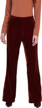 ELLE Collection Velvet Suit Trousers Wide-Leg Pants