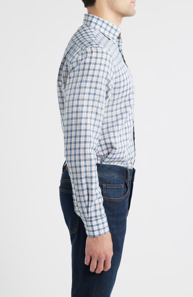 johnnie-O Tad Plaid Linen Blend Button-Up Shirt, Alternate, color, 