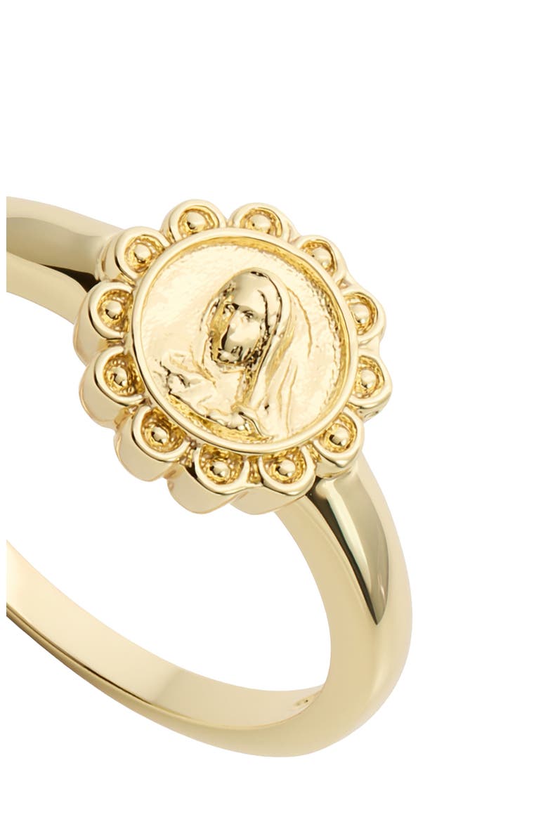 Mary Medallion Ring, Alternate, color, GOLD