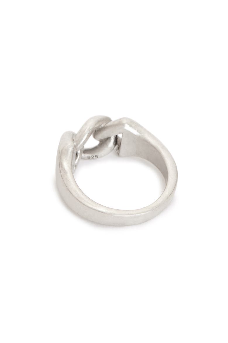 Men's Curb Chain Ring, Alternate, color, WARM SILVER