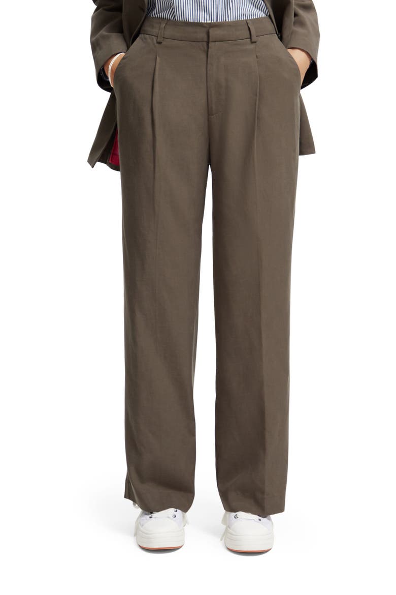 Drapey Wide Leg Pants, Main, color, DARK TAUPE
