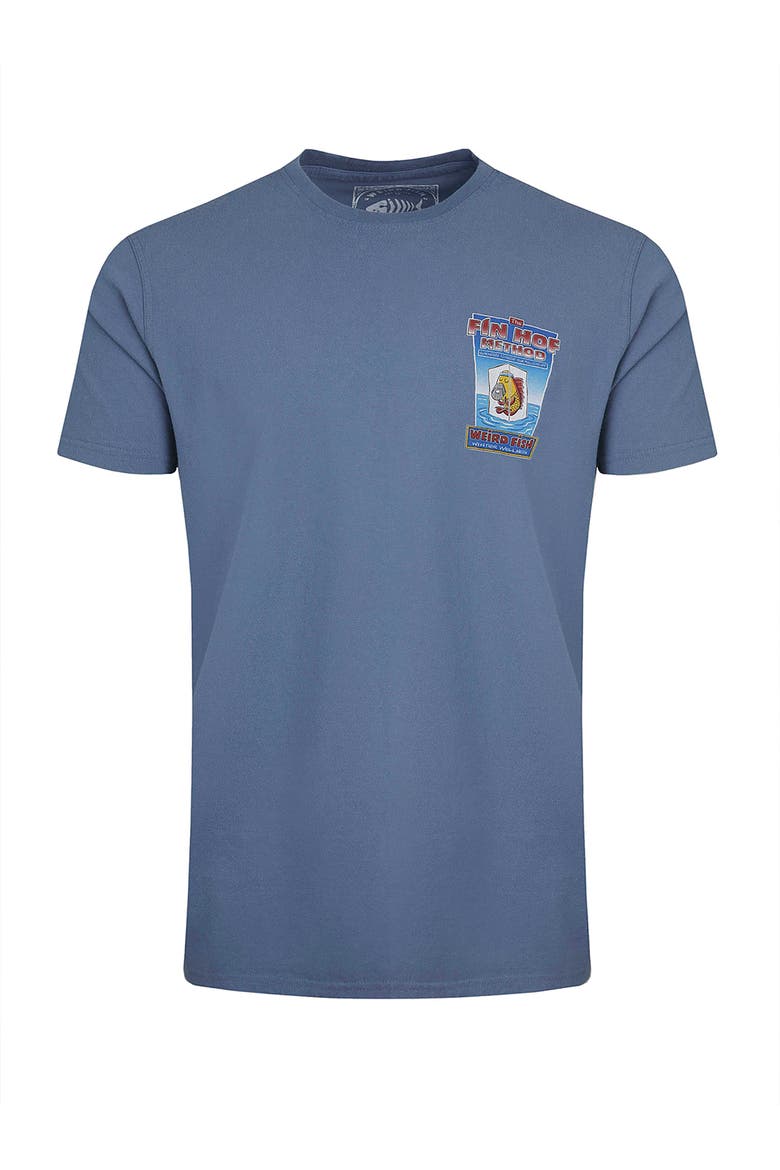 Fin Hof Back Print Artist T-Shirt, Alternate, color, Mid Blue