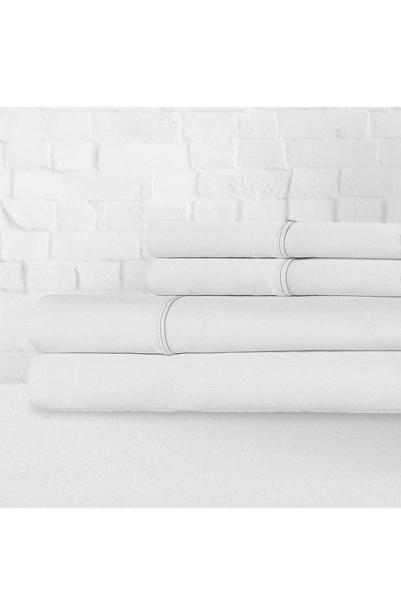 ELLA JAYNE HOME Percale 300 Thread Count 4-Piece Sheet Set - White - Cal King, Alternate, color, 