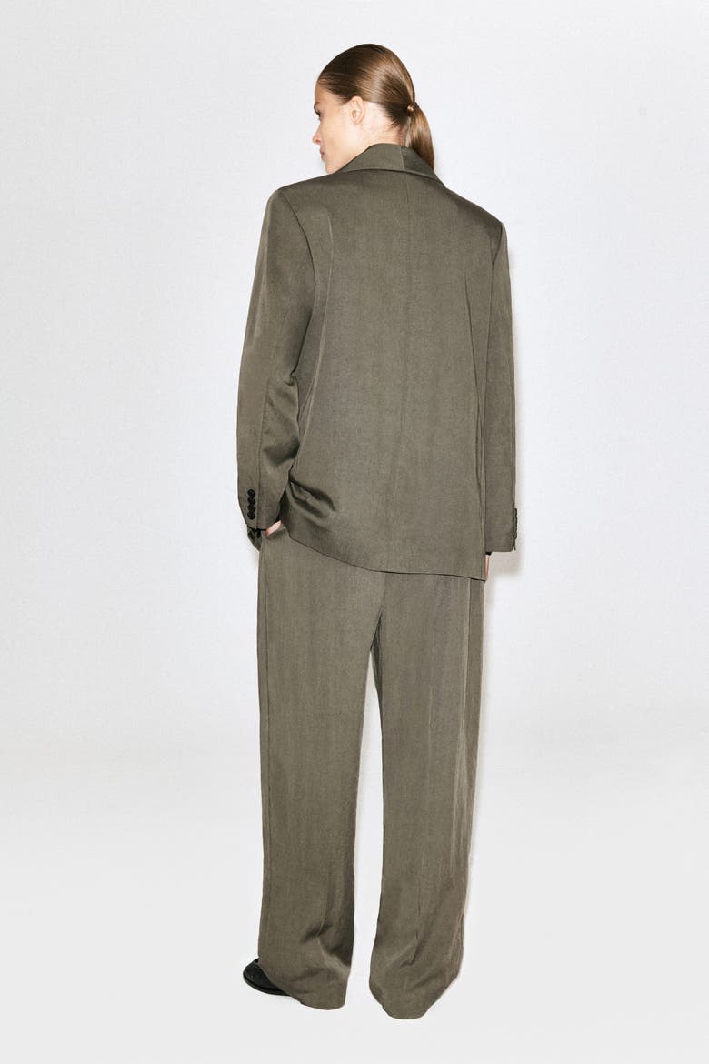 Fluid Shawl-collar Blazer, Alternate, color, DARK BEIGE