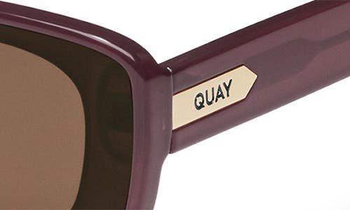 Quay Vibe Check 62mm Small Square Sunglasses In Brown