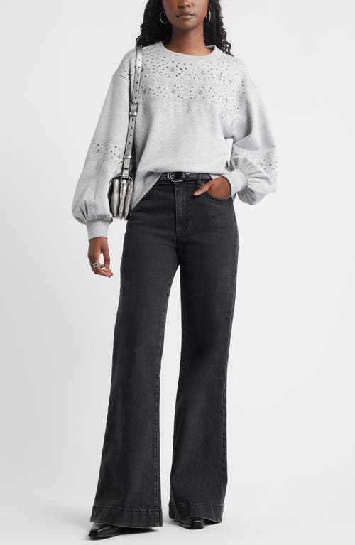 Treasure & Bond Sequin Embroidered Sweatshirt In Gray