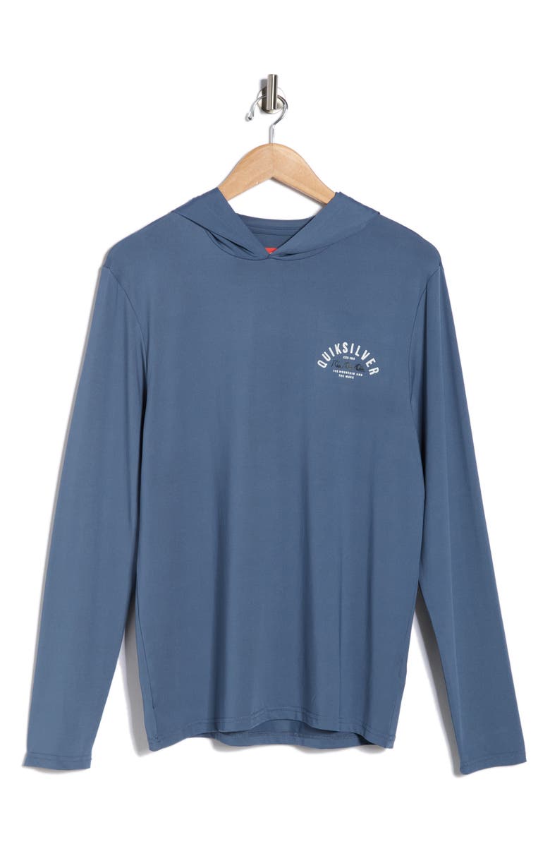 Quiksilver Lookup UPF 50+ Hooded Rashguard, Main, color, Seaport