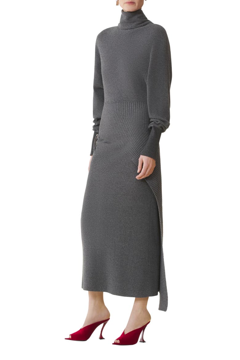 Wool And Cashmere Midi Dress, Alternate, color, Dove
