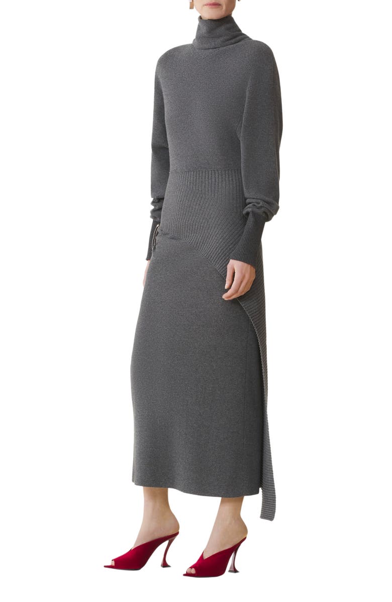 Lanvin Wool And Cashmere Midi Dress, Alternate, color, Dove
