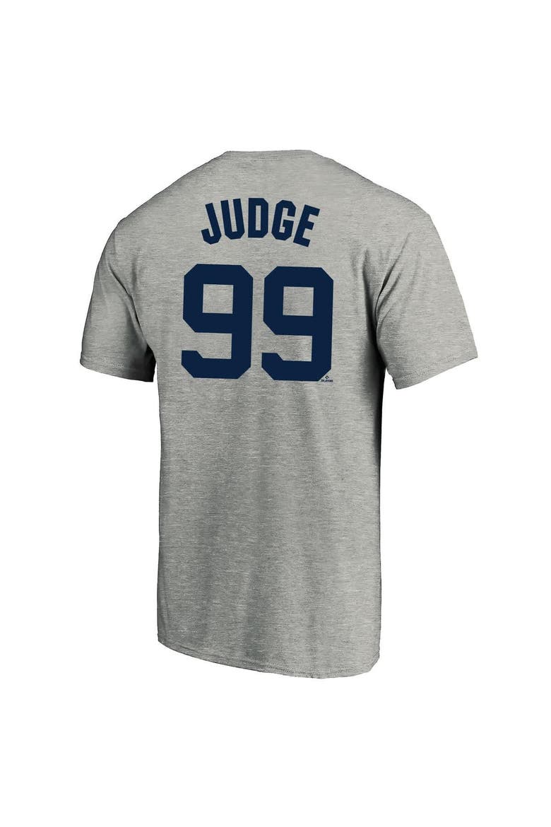 Men's Profile Heather Gray New York Yankees Big & Tall Name & Number T-Shirt, Alternate, color, Heather Gray