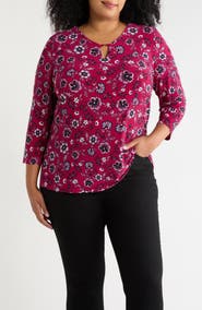 Jones New York V-Neck Knit Top