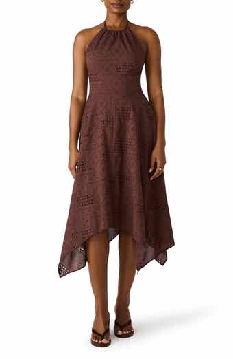 Dalina Eyelet Embroidery Halter Dress