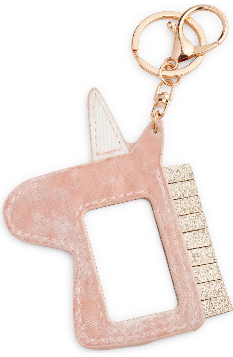 Mimi & Lula Kids' Unicorn Key Ring Charm, Alternate, color, Pink