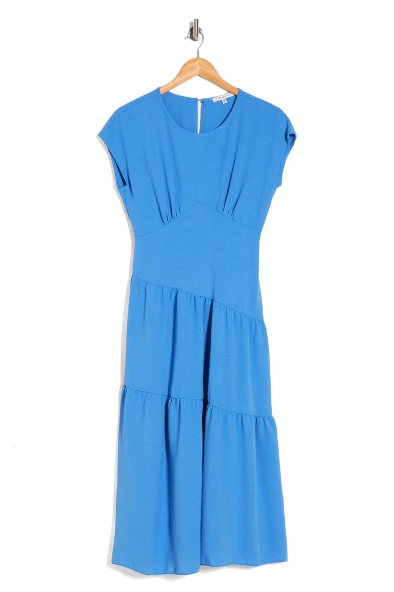 Tiered Midi Dress, Alternate, color, DENIM