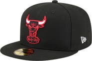 New Era Men's New Era  Black Chicago Bulls Core Logo 59FIFTY Fitted Hat