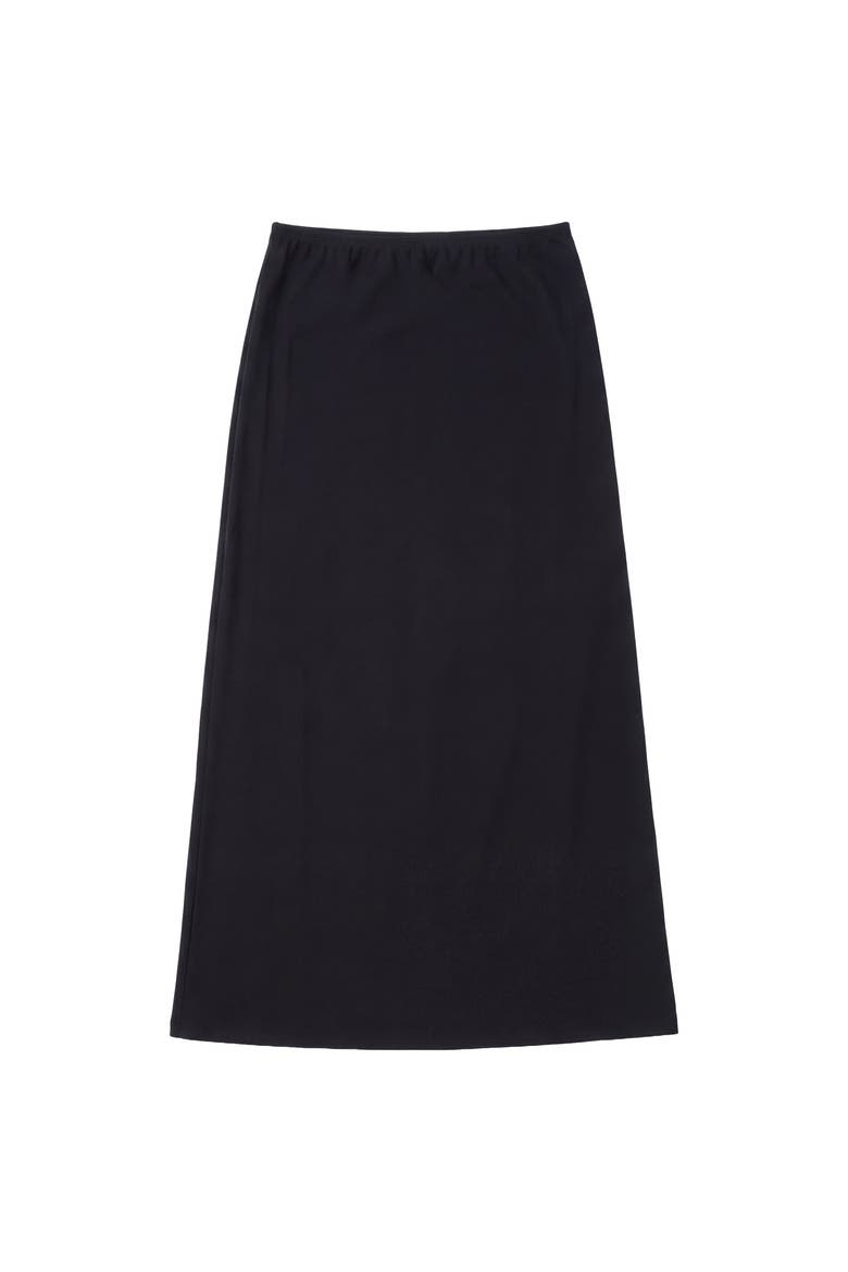 Malta Elastic Waist Straight Long Skirt, Main, color, Black