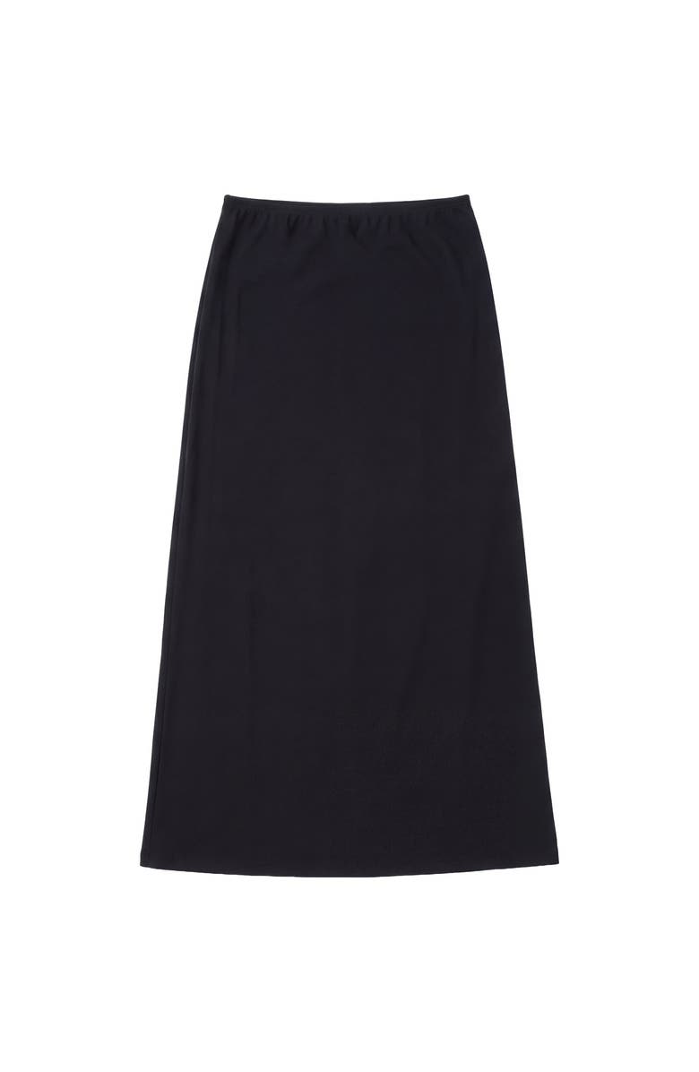 Monte Carlo Malta Elastic Waist Straight Long Skirt, Main, color, Black