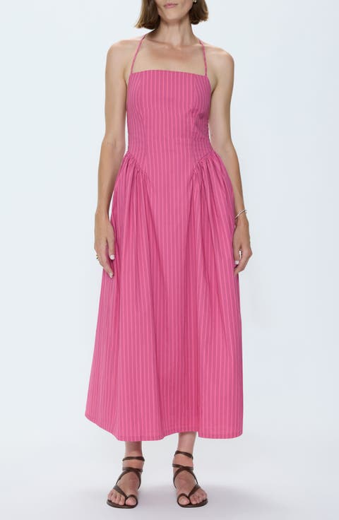 Sadee Stripe Crossback Midi Dress