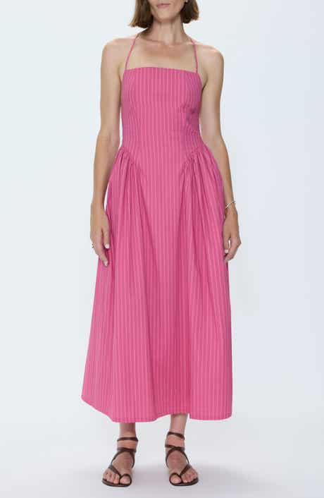 Sadee Stripe Crossback Midi Dress