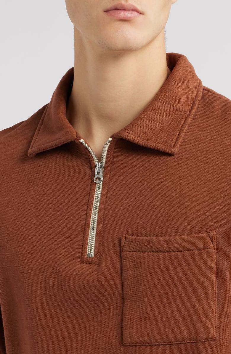 MERZ B SCHWANEN Quarter Zip Organic Cotton Sweatshirt, Alternate, color, 