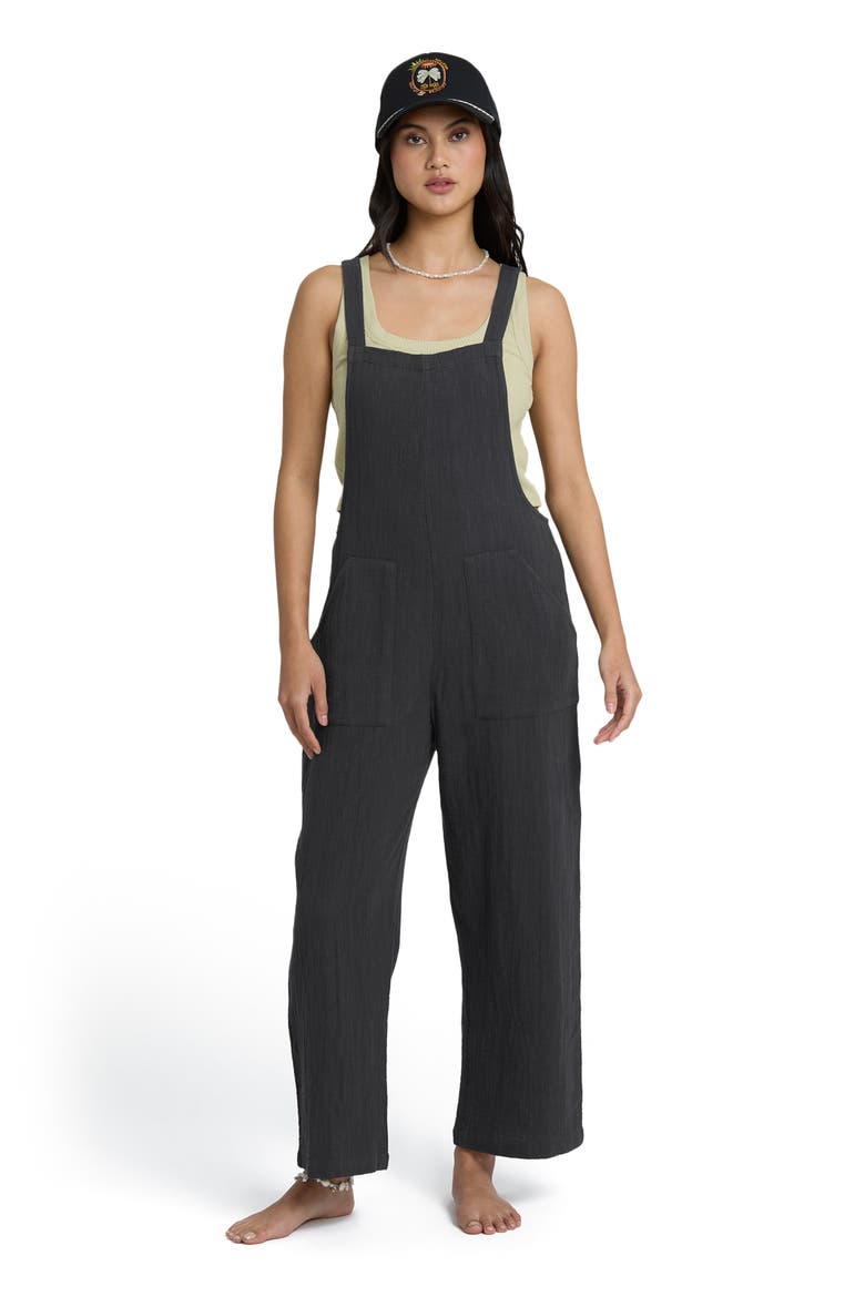 Pacific Time Cotton Gauze Jumpsuit, Alternate, color, BLACK SANDS