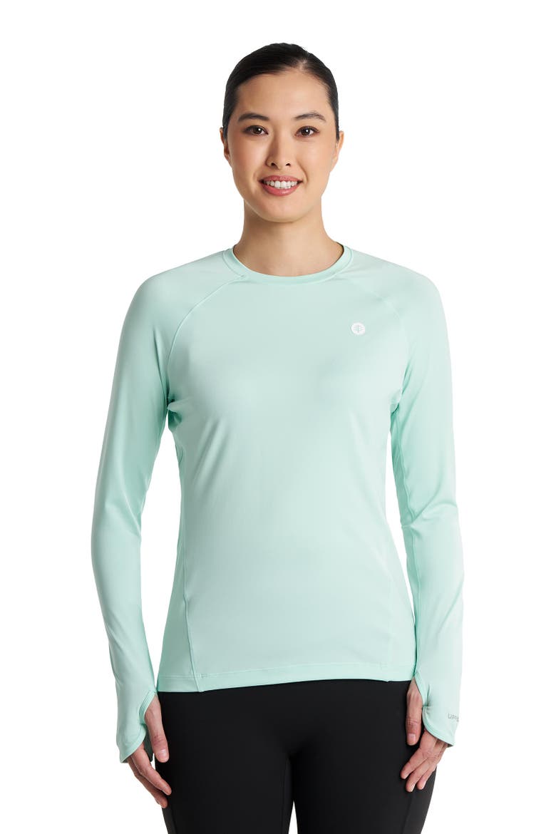 Women's Devi Fitness Long Sleeve T-Shirt, UPF 50+ Sun Protection, Alternate, color, Honeydew Green