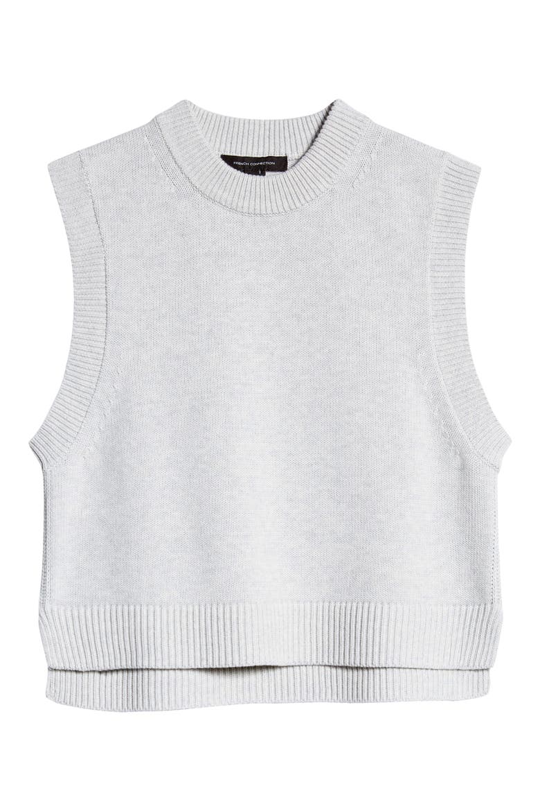 Cotton Sweater Vest, Alternate, color, DOVE GREY