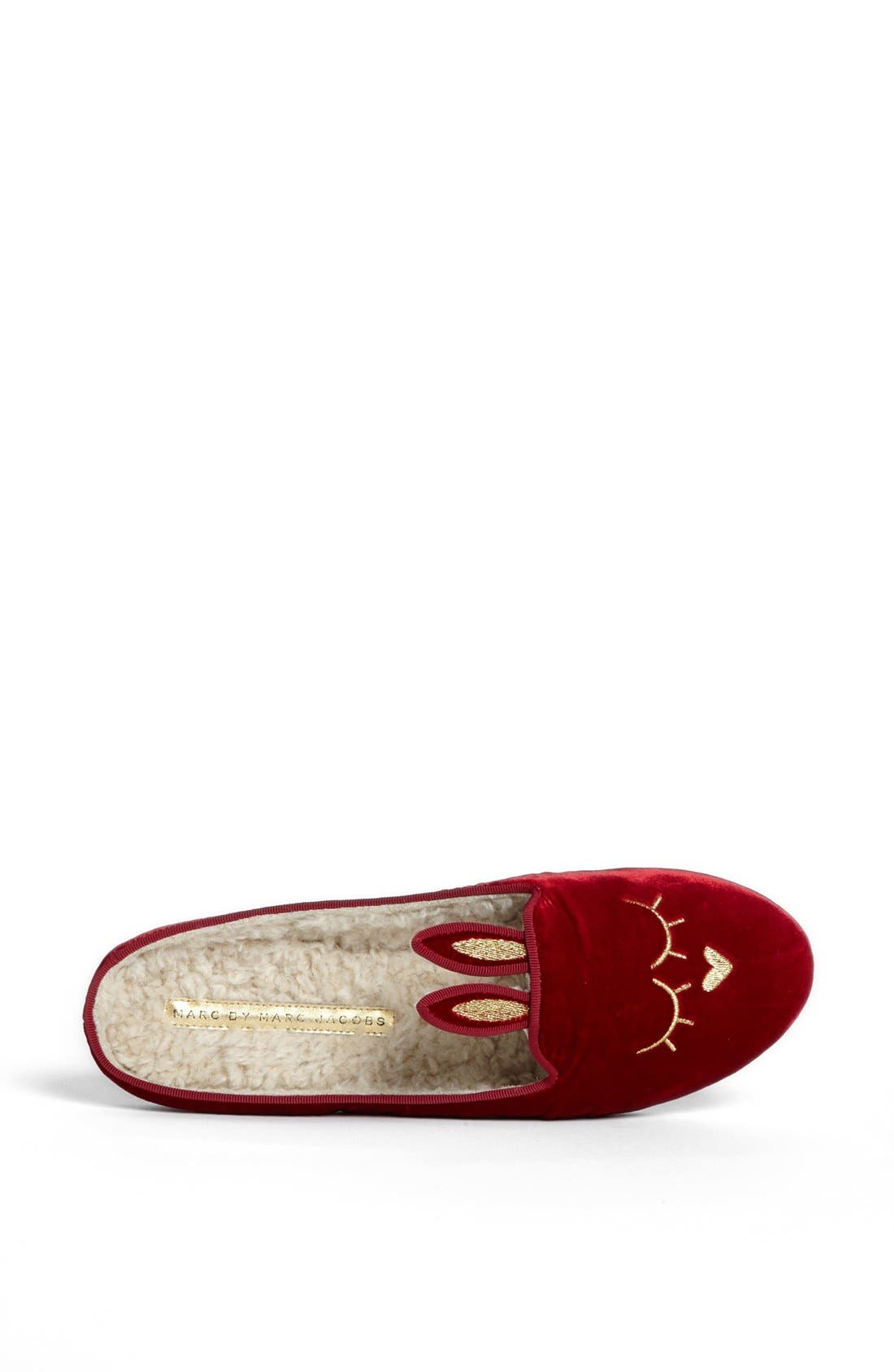MARC BY MARC JACOBS 'Sleeping Bunny' Slipper, Alternate, color, RED