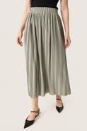Soaked in Luxury Sivone Plisse Elastic Waist Maxi Skirt