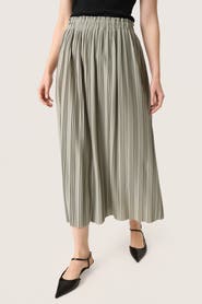 Soaked in Luxury Sivone Plisse Elastic Waist Maxi Skirt