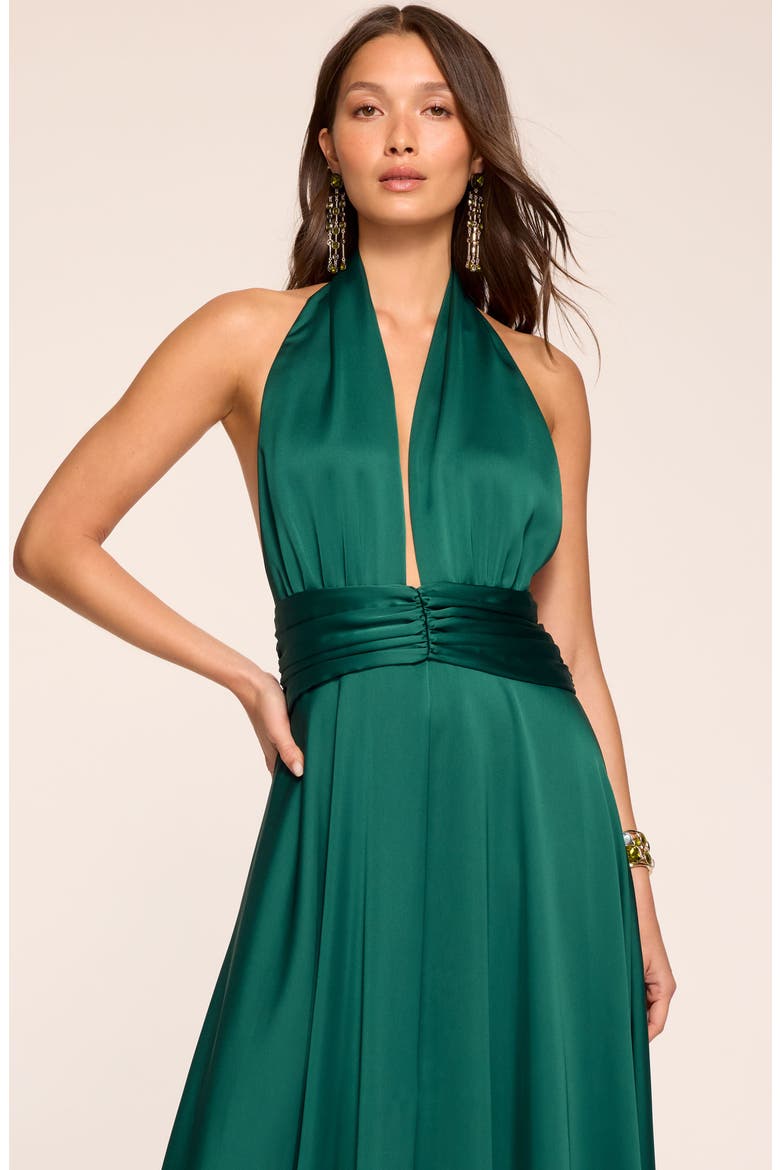 Jasmine Halter Gown, Alternate, color, DEEP EMERALD