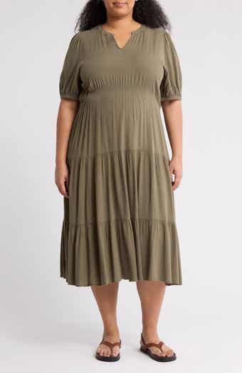 Melrose and Market Crinkle Midi Dress