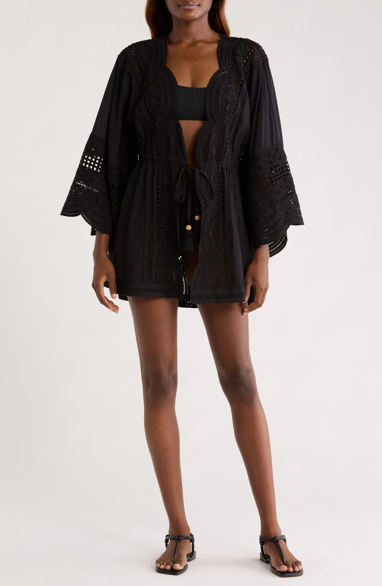 Ramy Brook Leilanni Embroidered Cover-Up Dress, Main, color, 