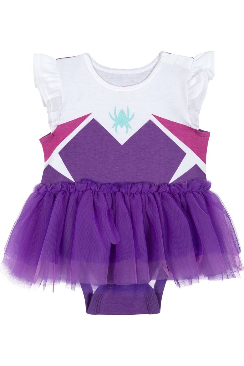Spider-Man Tutu Bodysuit and Headband Set, Alternate, color, Purple Ghost Spider