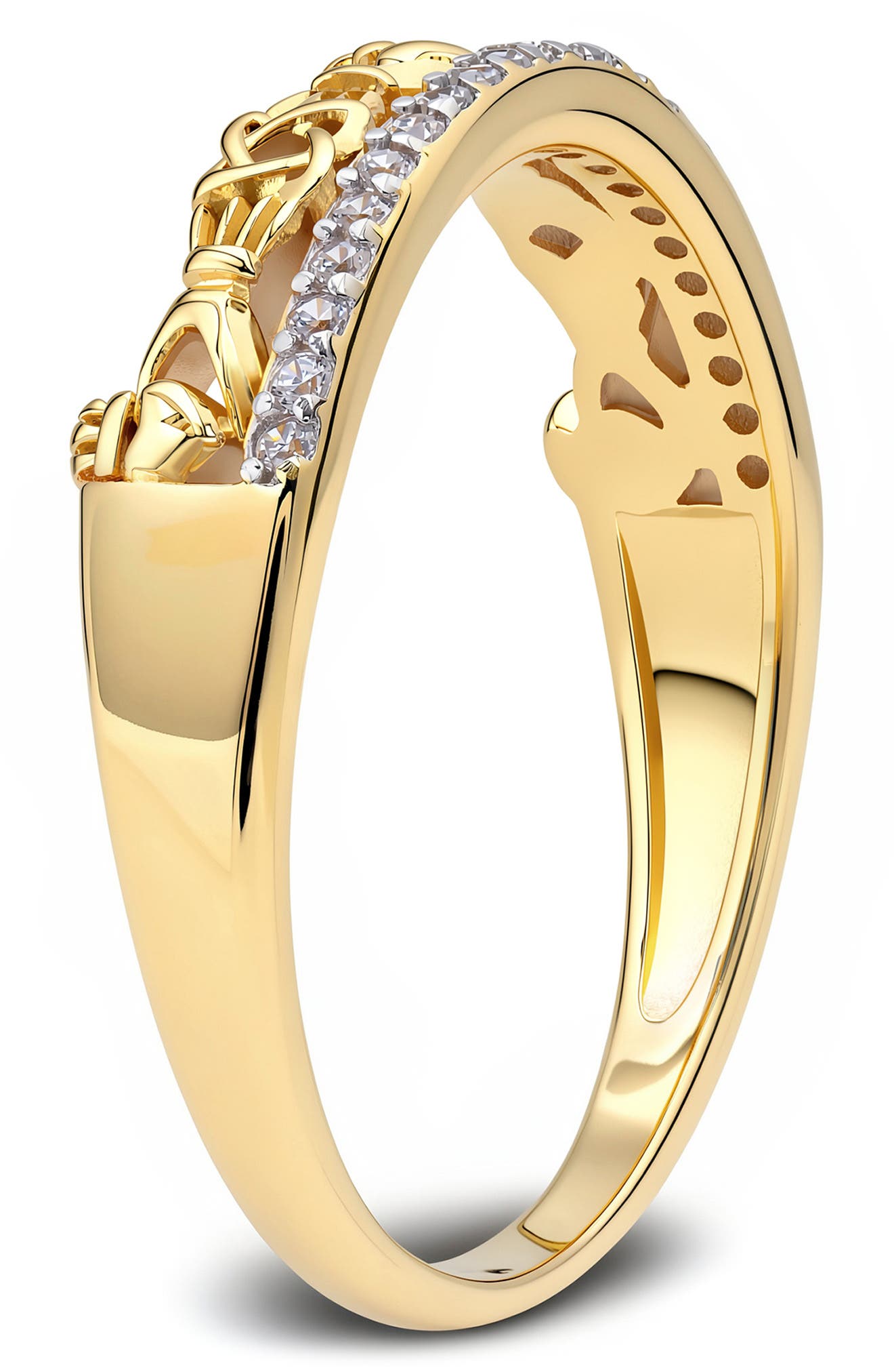 Queen Jewels Cubic Zirconia Claddagh Band Ring (Women) | Nordstromrack