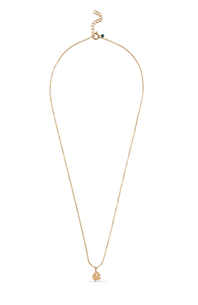 ENAMEL Copenhagen Four-Leaf Clover Necklace, Alternate, color, Gold