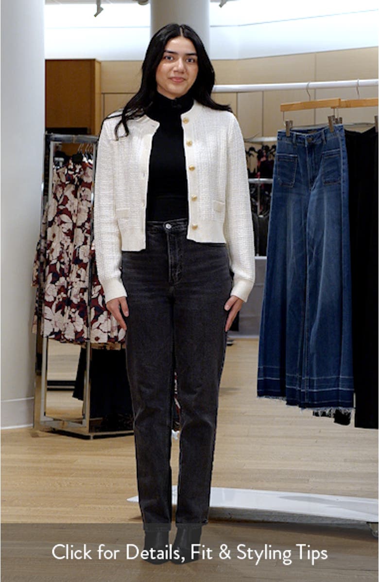 Metallic Cotton Blend Cardigan, sales video thumbnail