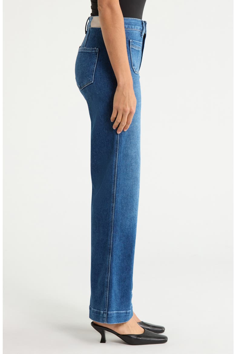 Leenah Patch Pocket Wide Leg Jeans, Alternate, color, HANCOCK