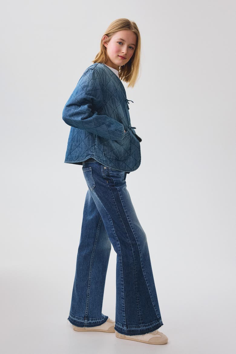 Quilted Denim Jacket, Alternate, color, Denim blue