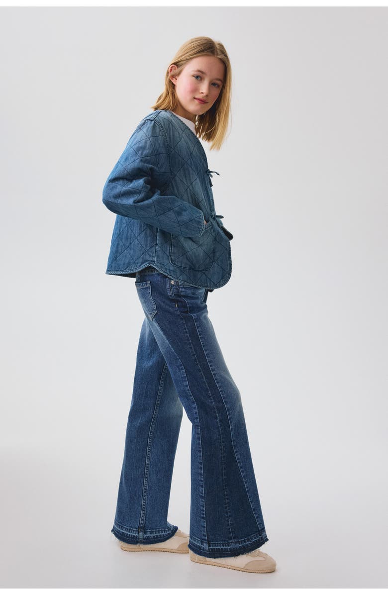 H&M Quilted Denim Jacket, Alternate, color, Denim Blue