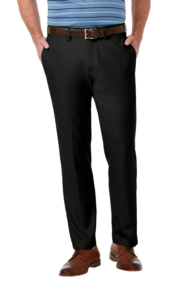Cool 18® PRO Straight Fit Flat Front Pant, Main, color, BLACK