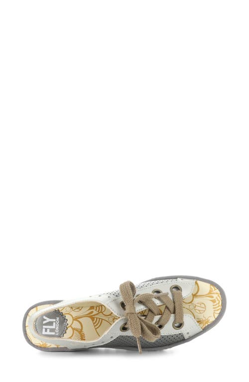 Shop Fly London 'yuta' Platform Wedge Sandal In 018 Silver/plomo