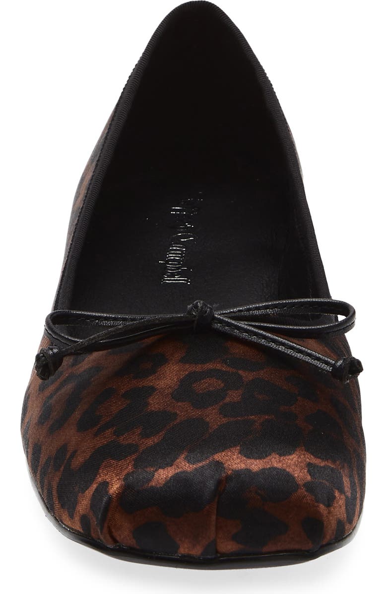 Jeffrey Campbell Tutu Ballet Flat, Alternate, color, Tan Cheetah Satin
