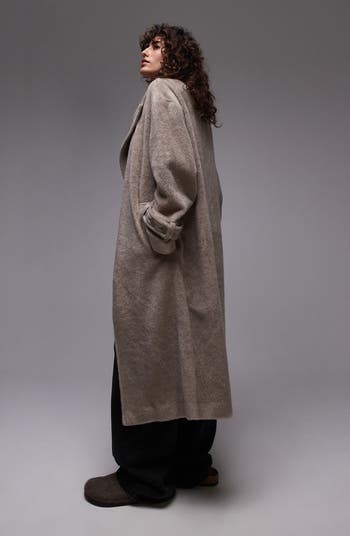 Chuck On Faux Fur Longline Coat